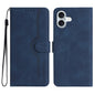 Heart Pattern Skin Feel Leather Phone Case, For iPhone Air, For iPhone 16 Pro Max, For iPhone 16 Pro, For iPhone 16 Plus