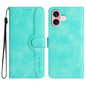 Heart Pattern Skin Feel Leather Phone Case, For iPhone 16, For iPhone 15 Pro Max, For iPhone 15 Pro, For iPhone 15 Plus
