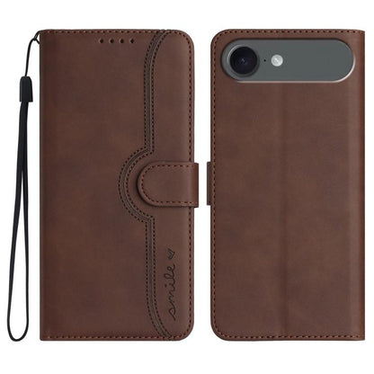 Heart Pattern Skin Feel Leather Phone Case, For iPhone Air, For iPhone 16 Pro Max, For iPhone 16 Pro, For iPhone 16 Plus
