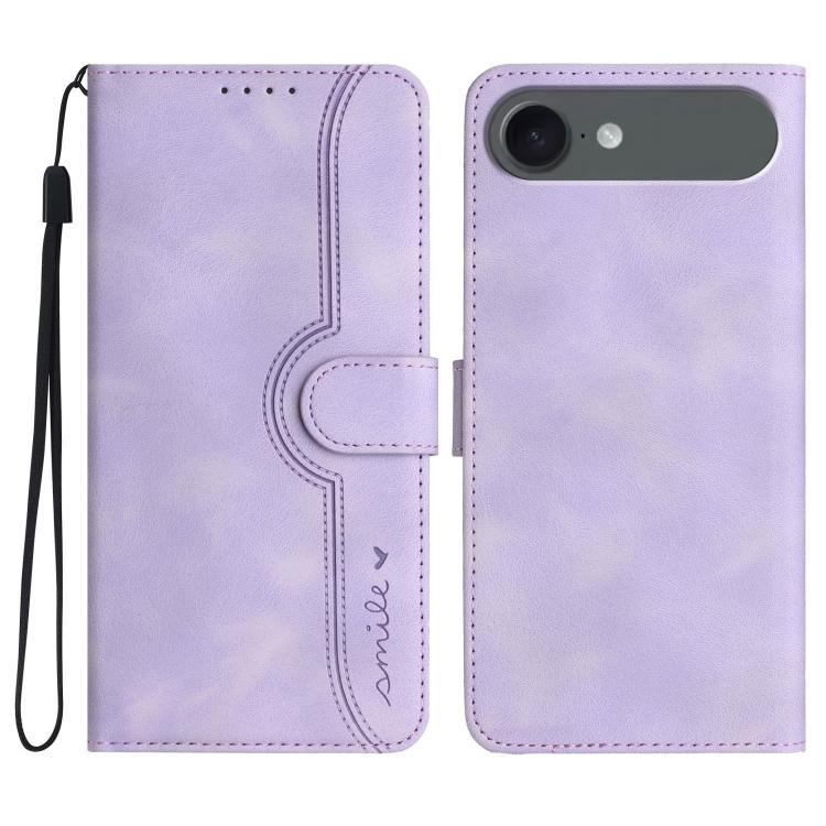 Heart Pattern Skin Feel Leather Phone Case, For iPhone Air, For iPhone 16 Pro Max, For iPhone 16 Pro, For iPhone 16 Plus