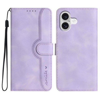 Heart Pattern Skin Feel Leather Phone Case, For iPhone 17 Pro Max, For iPhone 17 Pro, For iPhone 17, For iPhone Air