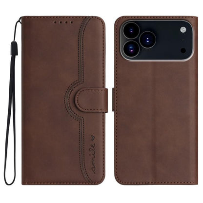 Heart Pattern Skin Feel Leather Phone Case, For iPhone 17 Pro Max, For iPhone 17 Pro, For iPhone 17, For iPhone Air