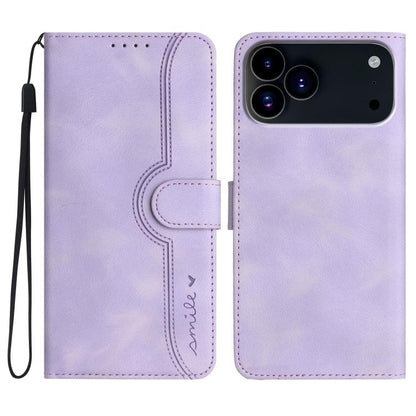 Heart Pattern Skin Feel Leather Phone Case, For iPhone 17e / 16e, For iPhone 17 Pro Max, For iPhone 17 Pro, For iPhone 17
