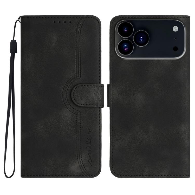 Heart Pattern Skin Feel Leather Phone Case, For iPhone 17e / 16e, For iPhone 17 Pro Max, For iPhone 17 Pro, For iPhone 17