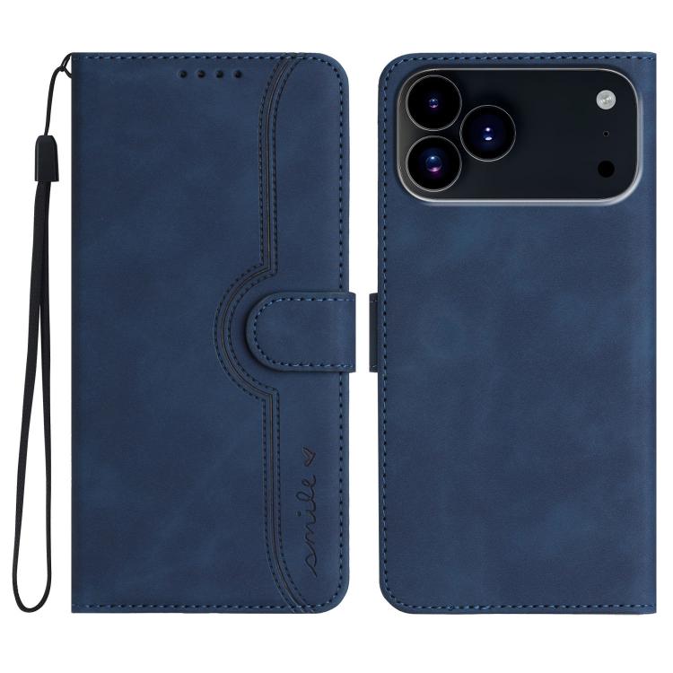 Heart Pattern Skin Feel Leather Phone Case, For iPhone 17e / 16e, For iPhone 17 Pro Max, For iPhone 17 Pro, For iPhone 17