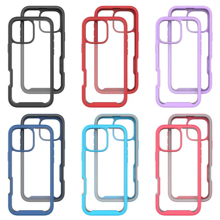 Starry Sky Solid Color Shockproof TPU Clear PC Phone Case, For iPhone 16 Pro Max, For iPhone 16 Pro, For iPhone 16 Plus, For iPhone 16
