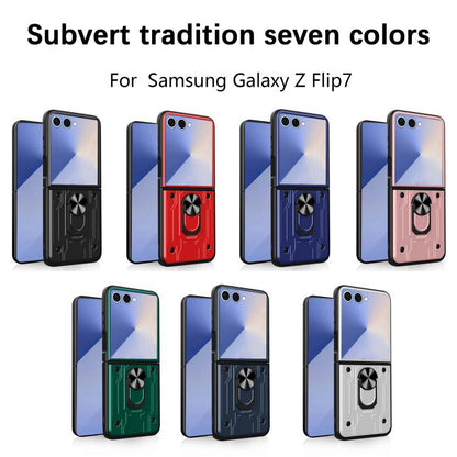 Magnetic Holder TPU+PC Phone Case, For Samsung Galaxy Z Flip7, For Samsung Galaxy Z Flip6 / Flip7 FE, For Samsung Galaxy Z Flip5