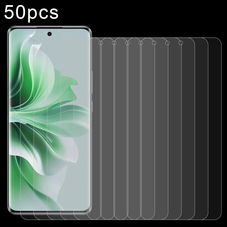 50pcs 0.26mm 9H 2.5D Tempered Glass Film, For OPPO Reno12 F 4G / A3 Energy / F27, For OPPO K12x / Reno12 F 5G / A3, For OPPO Reno12 Pro, For OPPO A2x / A1i 5G, For OPPO Reno11 China, For OPPO A2, For OPPO A2m, For OPPO A74 4G