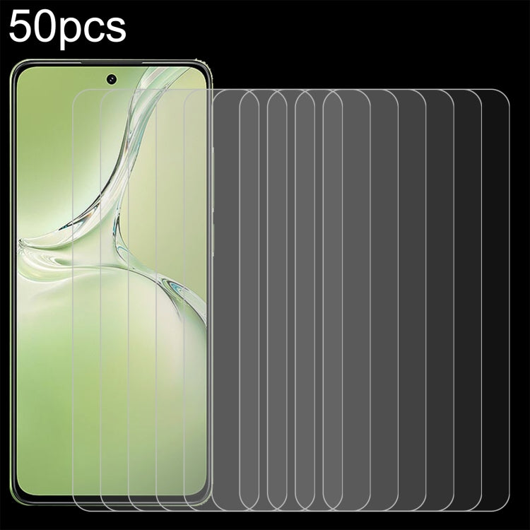 50pcs 0.26mm 9H 2.5D Tempered Glass Film, For OPPO Reno12 F 4G / A3 Energy / F27, For OPPO K12x / Reno12 F 5G / A3, For OPPO Reno12 Pro, For OPPO A2x / A1i 5G, For OPPO Reno11 China, For OPPO A2, For OPPO A2m, For OPPO A74 4G