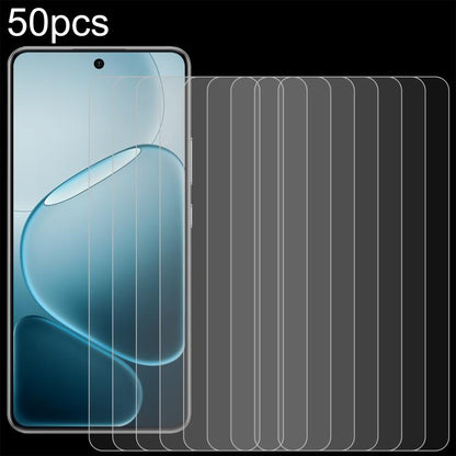 50pcs 0.26mm 9H 2.5D Tempered Glass Film