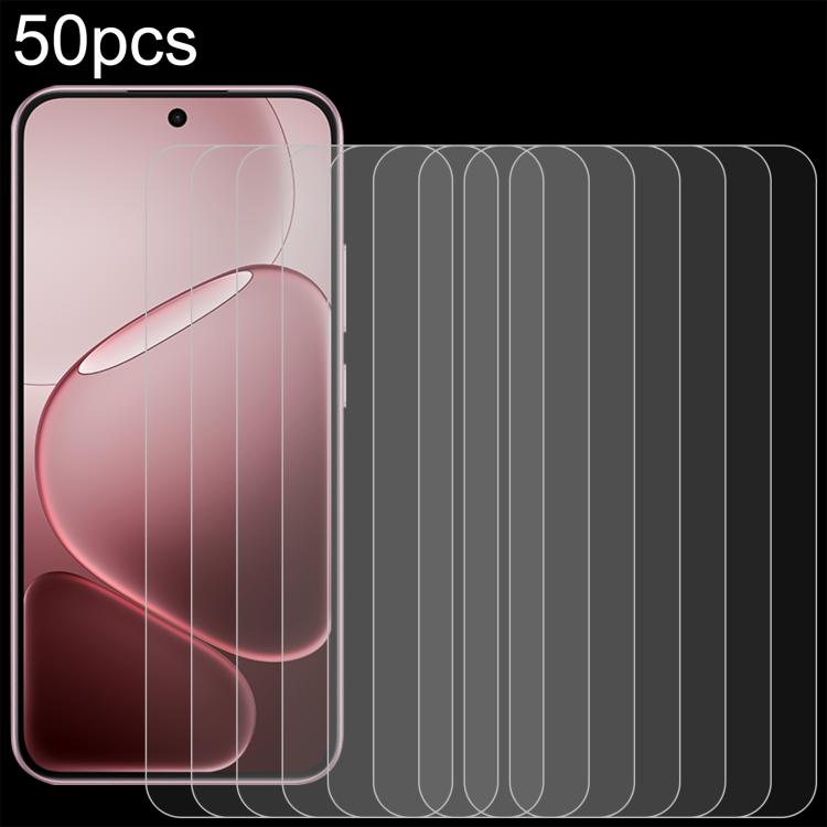 50pcs 0.26mm 9H 2.5D Tempered Glass Film