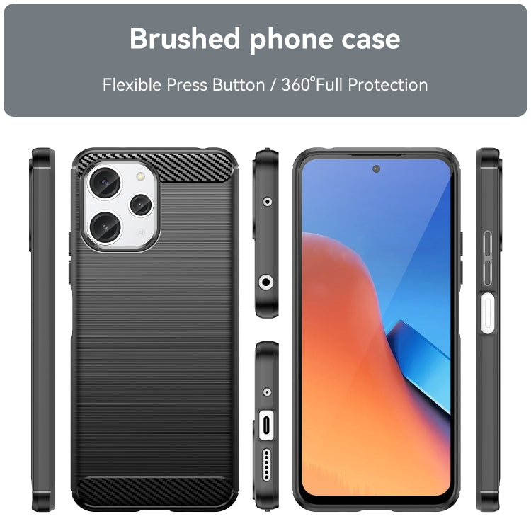 Brushed Texture Carbon Fiber TPU Phone Case, Series 2