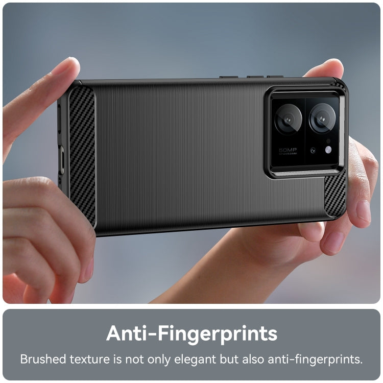 Brushed Texture Carbon Fiber TPU Phone Case