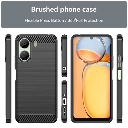 Brushed Texture Carbon Fiber TPU Phone Case, Series 1