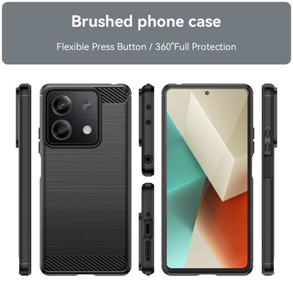 Brushed Texture Carbon Fiber TPU Phone Case