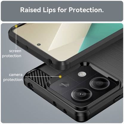 Brushed Texture Carbon Fiber TPU Phone Case, For Xiaomi Poco X6 Neo, For Xiaomi Redmi 13C 5G, For Xiaomi Redmi K70E, For Xiaomi Poco X6 Pro 5G, For Xiaomi Poco C65, For Xiaomi 14 Pro, For Xiaomi 14, For Xiaomi Redmi Note 13 5G