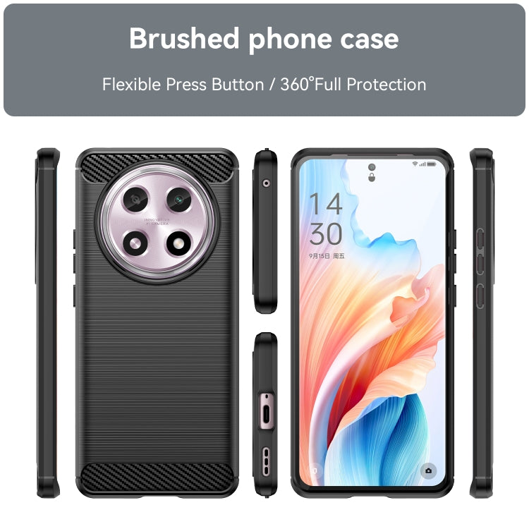 Carbon Fiber Brushed Texture TPU Phone Case, For OPPO A2 Pro, For OPPO A58 4G, For OPPO K11 5G, For OPPO Find X8 Pro
