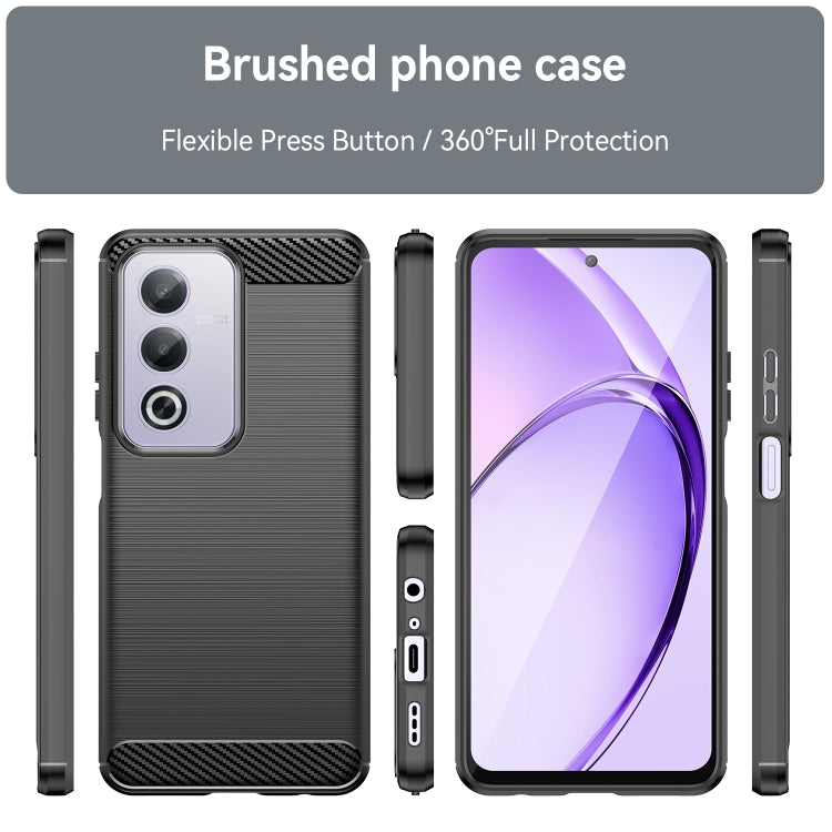 Carbon Fiber Brushed Texture TPU Phone Case, For OPPO A3 Pro India, For OPPO Reno12 Pro Global, For OPPO Reno12 Global, For OPPO A60, For OPPO K12 5G, For OPPO F25 Pro 5G, For OPPO Reno11 F 5G Global, For OPPO Reno11 Global