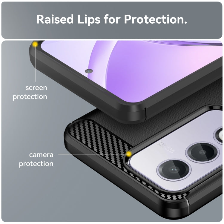 Carbon Fiber Brushed Texture TPU Phone Case, For OPPO A3 Pro India, For OPPO Reno12 Pro Global, For OPPO Reno12 Global, For OPPO A60, For OPPO K12 5G, For OPPO F25 Pro 5G, For OPPO Reno11 F 5G Global, For OPPO Reno11 Global