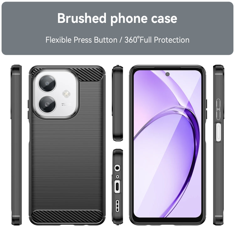 Carbon Fiber Brushed Texture TPU Phone Case, For OPPO A3x 5G India, For OPPO A3 Energy, For OPPO Reno12 F 4G, For OPPO Reno12 F 5G, For OPPO A3 Pro India, For OPPO Reno12 Pro Global, For OPPO Reno12 Global, For OPPO A60