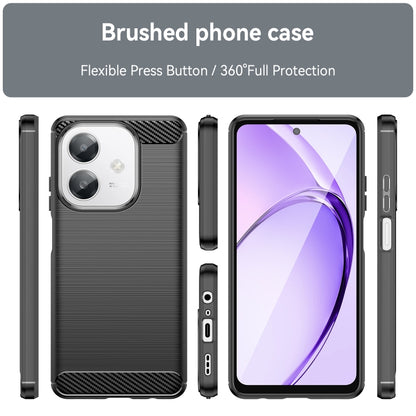 Carbon Fiber Brushed Texture TPU Phone Case, For OPPO A3x 5G India, For OPPO A3 Energy, For OPPO Reno12 F 4G, For OPPO Reno12 F 5G, For OPPO A3 Pro India, For OPPO Reno12 Pro Global, For OPPO Reno12 Global, For OPPO A60