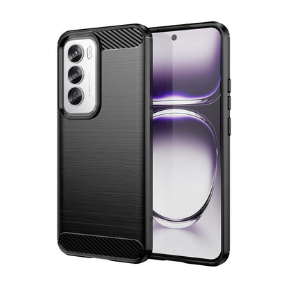 Carbon Fiber Brushed Texture TPU Phone Case, For OPPO A3x 5G India, For OPPO A3 Energy, For OPPO Reno12 F 4G, For OPPO Reno12 F 5G, For OPPO A3 Pro India, For OPPO Reno12 Pro Global, For OPPO Reno12 Global, For OPPO A60