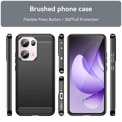 Carbon Fiber Brushed Texture TPU Phone Case, For OPPO Reno13 Pro Global, For OPPO Reno13 Global, For OPPO Reno13 F 5G, For OPPO Find X8, For OPPO A3x 5G India, For OPPO A3 Energy, For OPPO Reno12 F 4G, For OPPO Reno12 F 5G