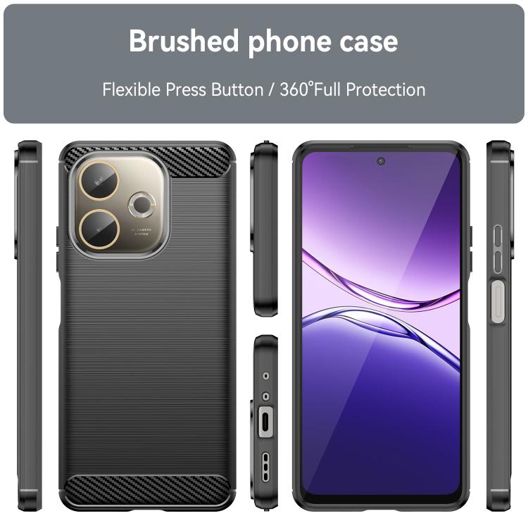 Carbon Fiber Brushed Texture TPU Phone Case