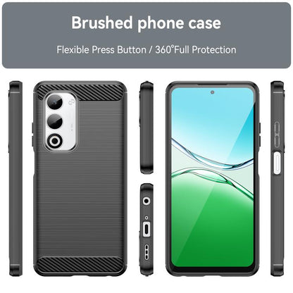 Carbon Fiber Brushed Texture TPU Phone Case, For OPPO A5 4G Global, For OPPO A5 5G Global, For OPPO Reno14 Pro Global, For OPPO Reno14 Global, For OPPO A5 Energy 5G, For OPPO A5 Pro 4G, For OPPO F29 5G, For OPPO A5 Pro 5G Global