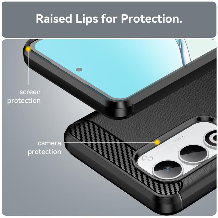 Carbon Fiber Brushed Texture TPU Phone Case, For OPPO A5 4G Global, For OPPO A5 5G Global, For OPPO Reno14 Pro Global, For OPPO Reno14 Global, For OPPO A5 Energy 5G, For OPPO A5 Pro 4G, For OPPO F29 5G, For OPPO A5 Pro 5G Global