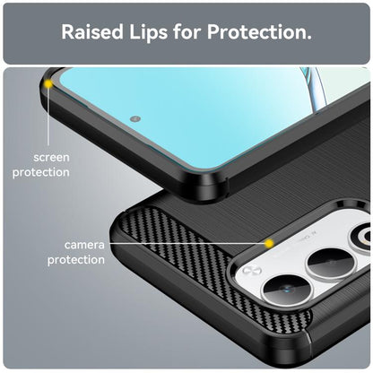 Carbon Fiber Brushed Texture TPU Phone Case, For OPPO A5 4G Global, For OPPO A5 5G Global, For OPPO Reno14 Pro Global, For OPPO Reno14 Global, For OPPO A5 Energy 5G, For OPPO A5 Pro 4G, For OPPO F29 5G, For OPPO A5 Pro 5G Global