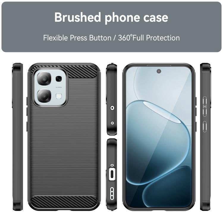 Carbon Fiber Brushed Texture TPU Phone Case, For OPPO A6 5G, For OPPO A6 Pro 5G Global, For OPPO F31 Pro 5G, For OPPO F31 5G, For OPPO A5 4G Global, For OPPO A5 5G Global, For OPPO Reno14 Pro Global, For OPPO Reno14 Global