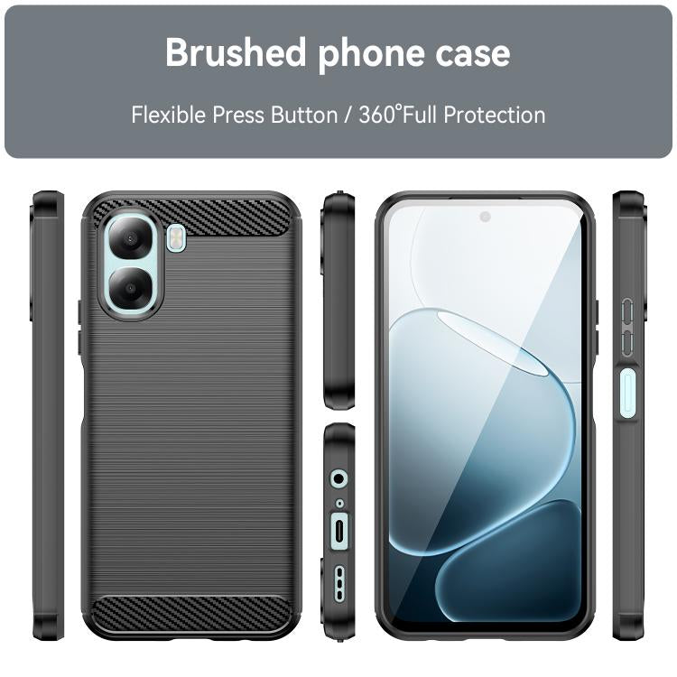 Carbon Fiber Brushed Texture TPU Phone Case, For OPPO A6x 4G, For OPPO A6x 5G, For OPPO Reno15 Pro 5G Global, For OPPO Reno15 5G Global, For OPPO A6 5G, For OPPO A6 Pro 5G Global, For OPPO F31 Pro 5G, For OPPO F31 5G