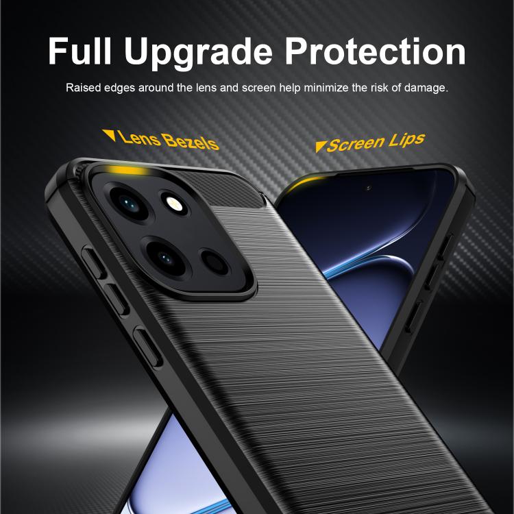 Carbon Fiber Brushed Texture TPU Phone Case, For OnePlus Nord 6 5G, For OnePlus 15T, For OnePlus Turbo 6V, For OnePlus Turbo 6, For OnePlus Ace 6 5G, For OnePlus 15, For OnePlus Nord 5 5G, For OnePlus Ace 5 Ultra