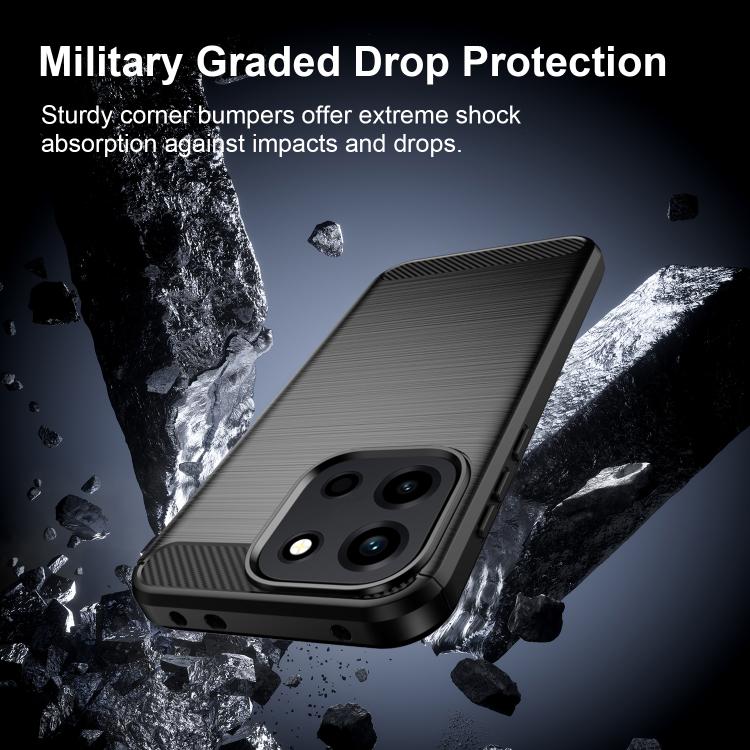 Carbon Fiber Brushed Texture TPU Phone Case, For OnePlus Nord 6 5G, For OnePlus 15T, For OnePlus Turbo 6V, For OnePlus Turbo 6, For OnePlus Ace 6 5G, For OnePlus 15, For OnePlus Nord 5 5G, For OnePlus Ace 5 Ultra