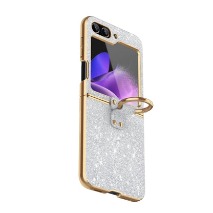 Plating Gradient Color Glitter Phone Case With Ring Holder