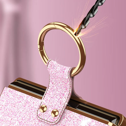 Plating Gradient Color Glitter Phone Case With Ring Holder, For Samsung Galaxy Z Flip6 / Flip7 FE, For Samsung Galaxy Z Flip5, For Samsung Galaxy Z Flip4, For Samsung Galaxy Z Flip3