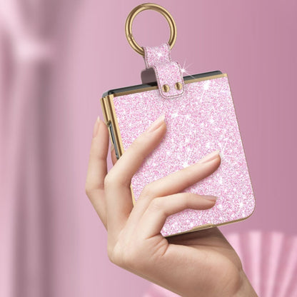 Plating Gradient Color Glitter Phone Case With Ring Holder, For Samsung Galaxy Z Flip6 / Flip7 FE, For Samsung Galaxy Z Flip5, For Samsung Galaxy Z Flip4, For Samsung Galaxy Z Flip3