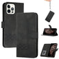 Cubic Skin Feel Flip Leather Phone Case, For iPhone 16, For iPhone 15 Pro Max, For iPhone 15 Pro, For iPhone 15 Plus