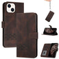 Cubic Skin Feel Flip Leather Phone Case, For iPhone 15