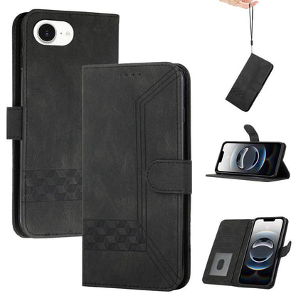 Cubic Skin Feel Flip Leather Phone Case, For iPhone 17e / 16e, For iPhone 17 Pro Max, For iPhone 17 Pro, For iPhone 17