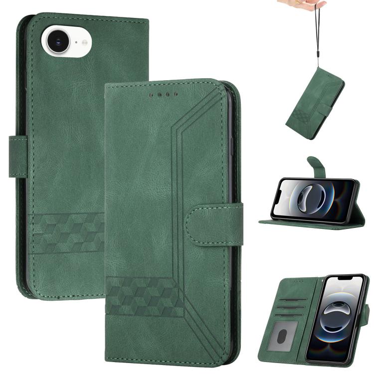 Cubic Skin Feel Flip Leather Phone Case, For iPhone 17e / 16e, For iPhone 17 Pro Max, For iPhone 17 Pro, For iPhone 17