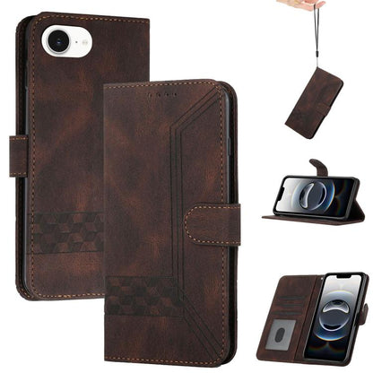 Cubic Skin Feel Flip Leather Phone Case, For iPhone 17e / 16e, For iPhone 17 Pro Max, For iPhone 17 Pro, For iPhone 17