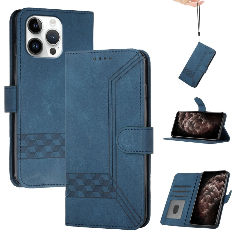 Cubic Skin Feel Flip Leather Phone Case, For iPhone Air, For iPhone 16 Pro Max, For iPhone 16 Pro, For iPhone 16 Plus