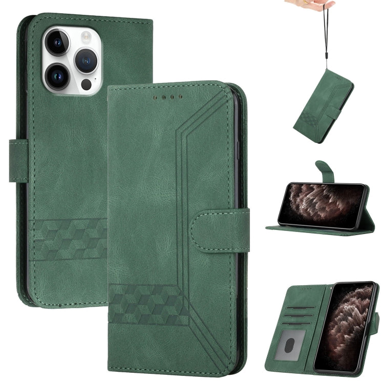 Cubic Skin Feel Flip Leather Phone Case, For iPhone Air, For iPhone 16 Pro Max, For iPhone 16 Pro, For iPhone 16 Plus