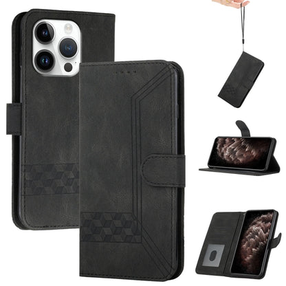 Cubic Skin Feel Flip Leather Phone Case, For iPhone Air, For iPhone 16 Pro Max, For iPhone 16 Pro, For iPhone 16 Plus