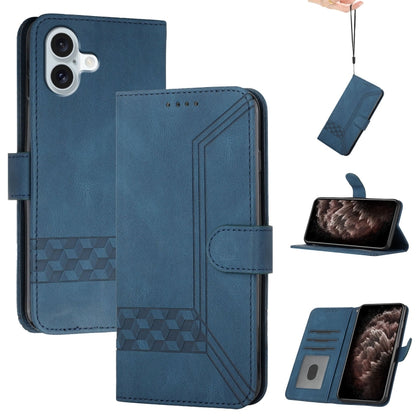 Cubic Skin Feel Flip Leather Phone Case, iPhone 16e, For iPhone 16 Pro Max, For iPhone 16 Pro, For iPhone 16 Plus
