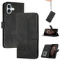Cubic Skin Feel Flip Leather Phone Case, For iPhone Air, For iPhone 16 Pro Max, For iPhone 16 Pro, For iPhone 16 Plus