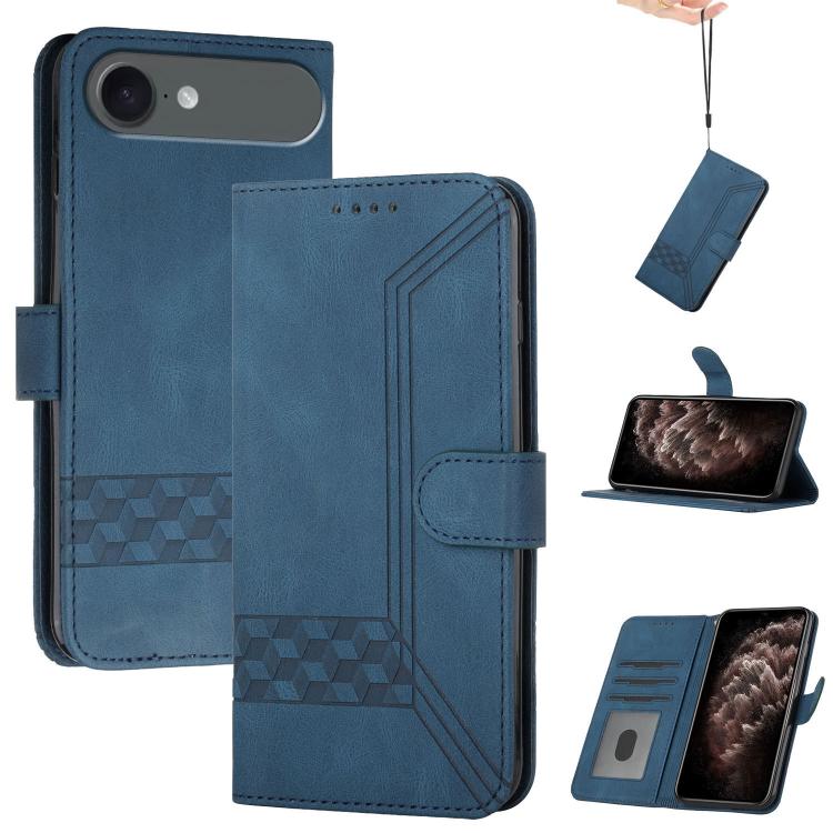 Cubic Skin Feel Flip Leather Phone Case, For iPhone 17 Pro Max, For iPhone 17 Pro, For iPhone 17, For iPhone Air