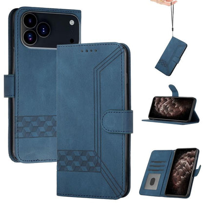 Cubic Skin Feel Flip Leather Phone Case, For iPhone 17 Pro Max, For iPhone 17 Pro, For iPhone 17, For iPhone Air